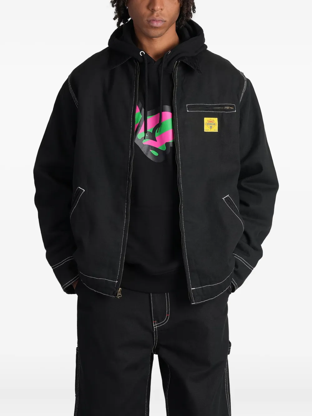  Icecream Zip-closure Jacket - Black 