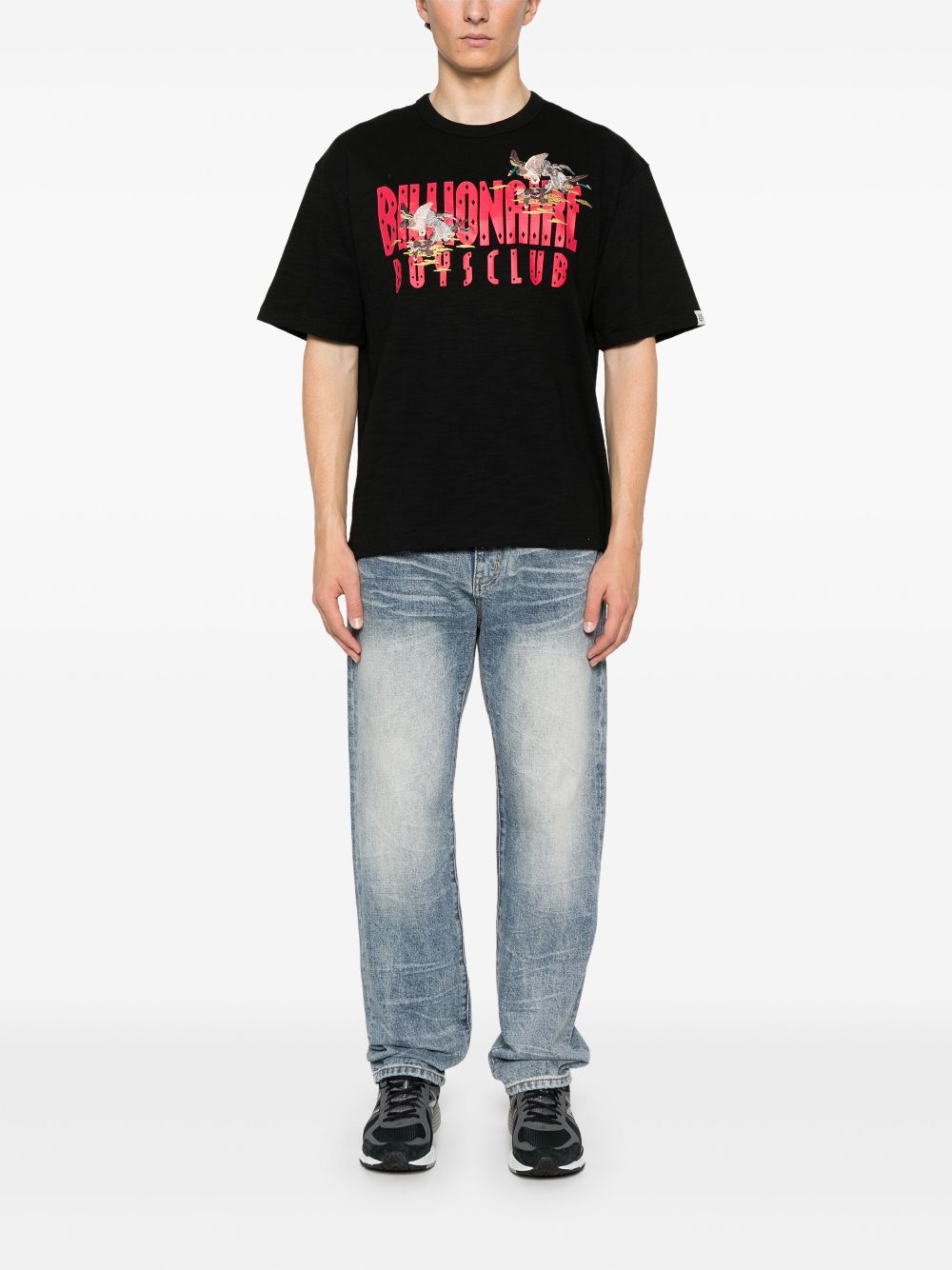 Billionaire Boys Club T-shirt met geborduurde eend en logo - Zwart