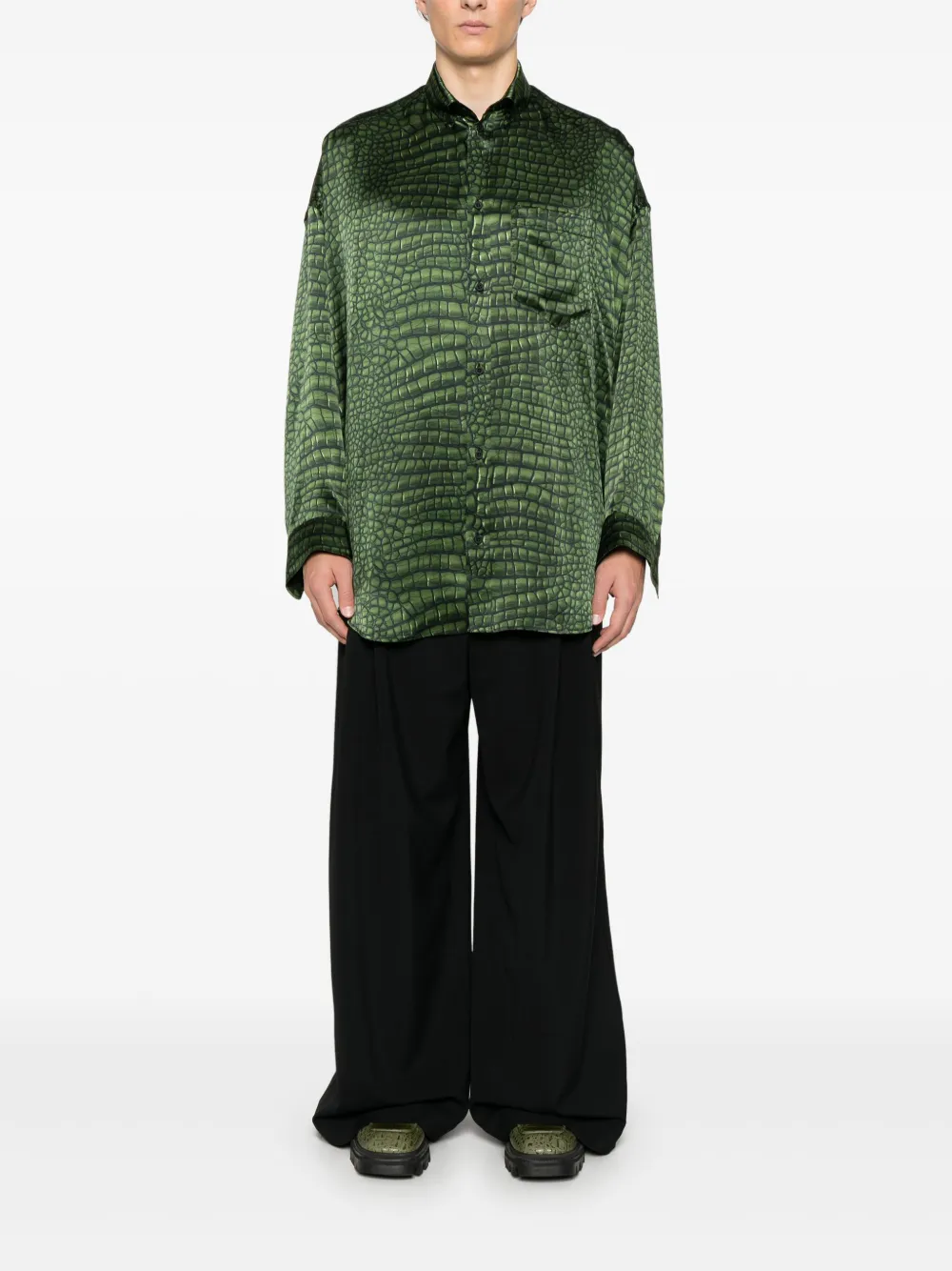 Balenciaga Cocoon shirt - Groen