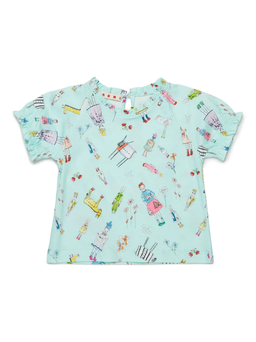 Marni Kids Rainbow Day Tシャツ - ブルー Marni Kids Rainbow Day Tシャツ - ブルー