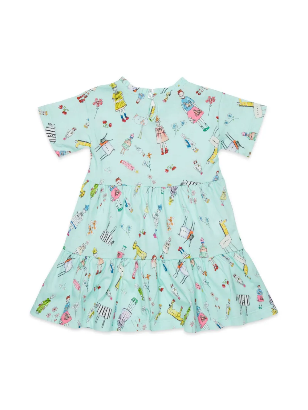 Marni Kids Rainbow Day-print dress - Blauw