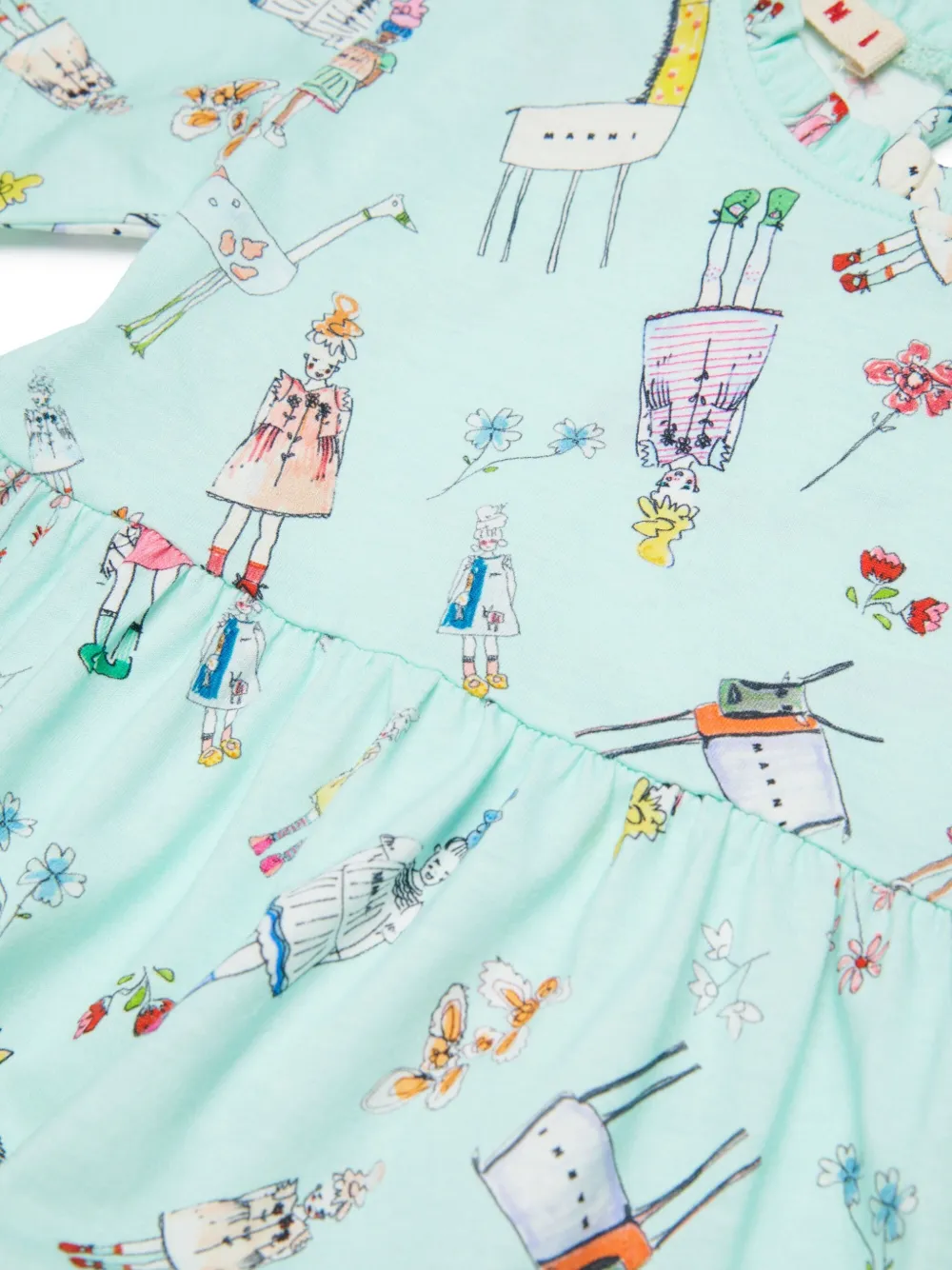Marni Kids Jurk met print Blauw