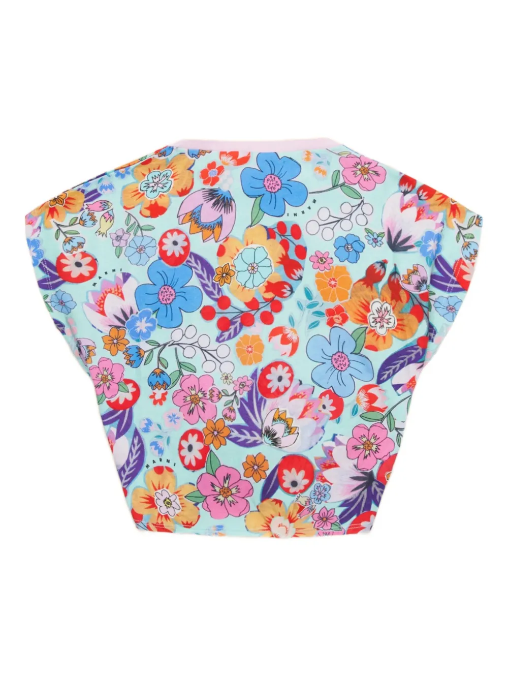 Marni Kids Holiday T-shirt Blauw