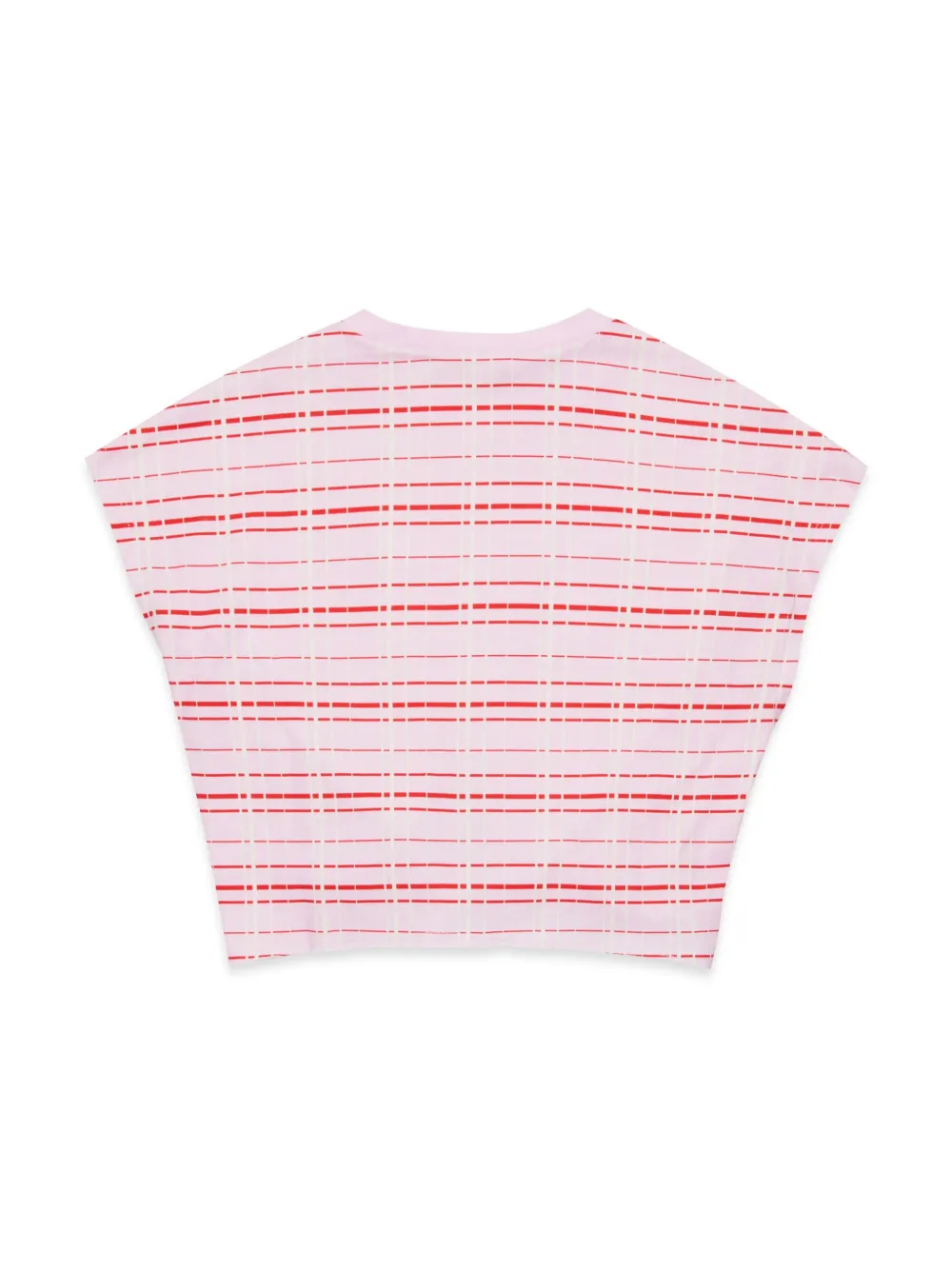 Marni Kids Geruit geknoopt T-shirt - Roze