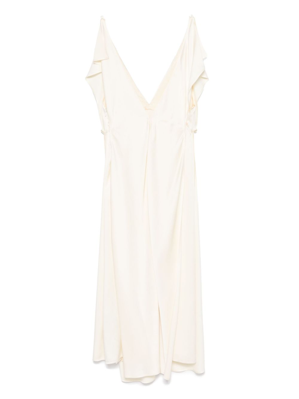 Jil Sander satin midi dress - Wit