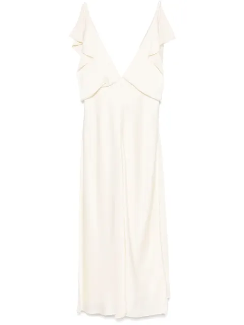 Jil Sander vestido midi de satén