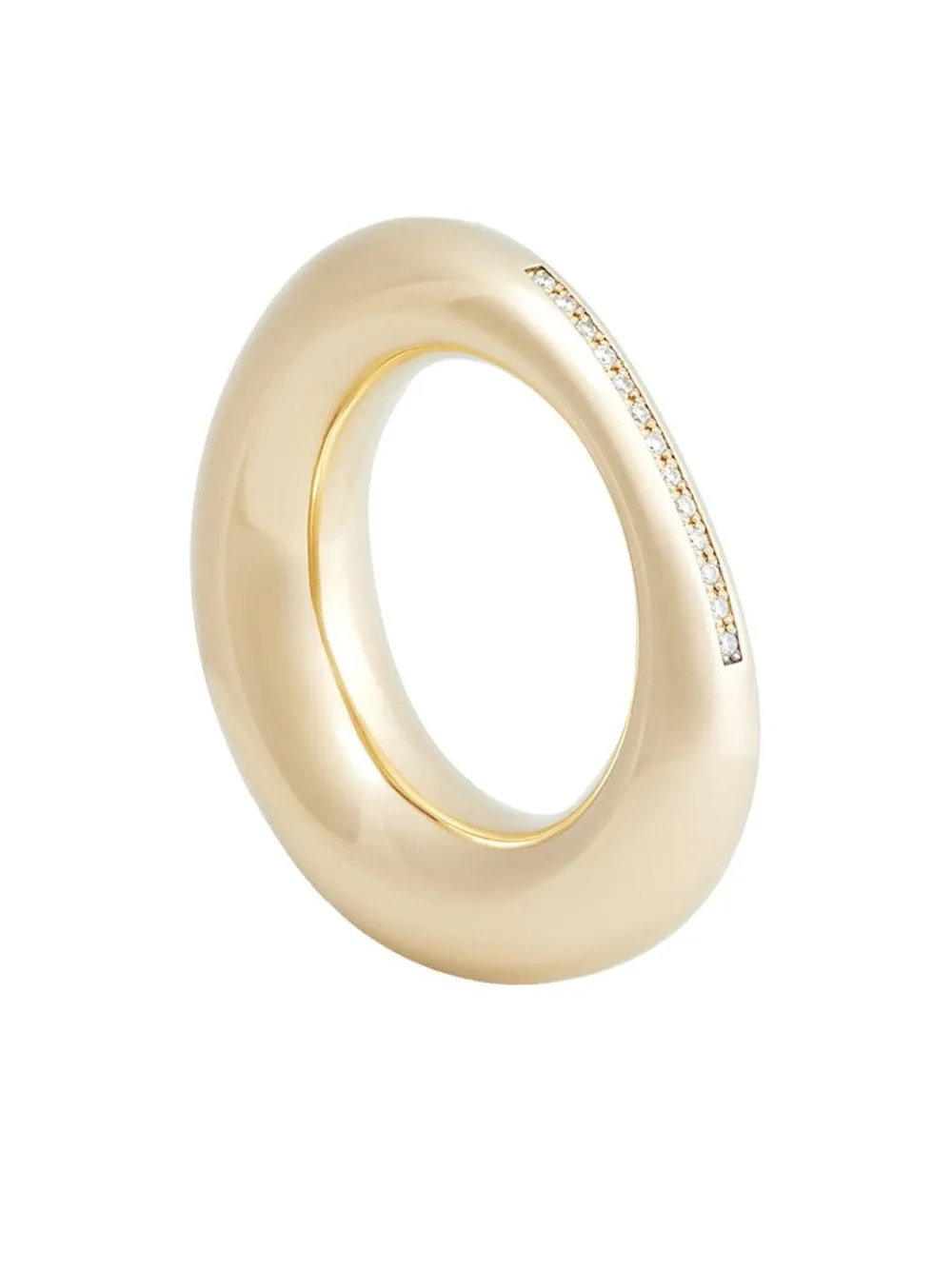 Lauren Rubinski Anello Peggy in oro giallo 14kt con diamanti | Gioielleria semi-preziosa | Image 4