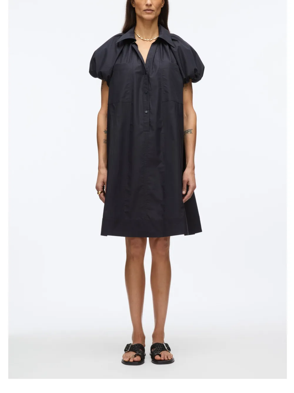 3.1 Phillip Lim Mini-jurk van popeline Blauw