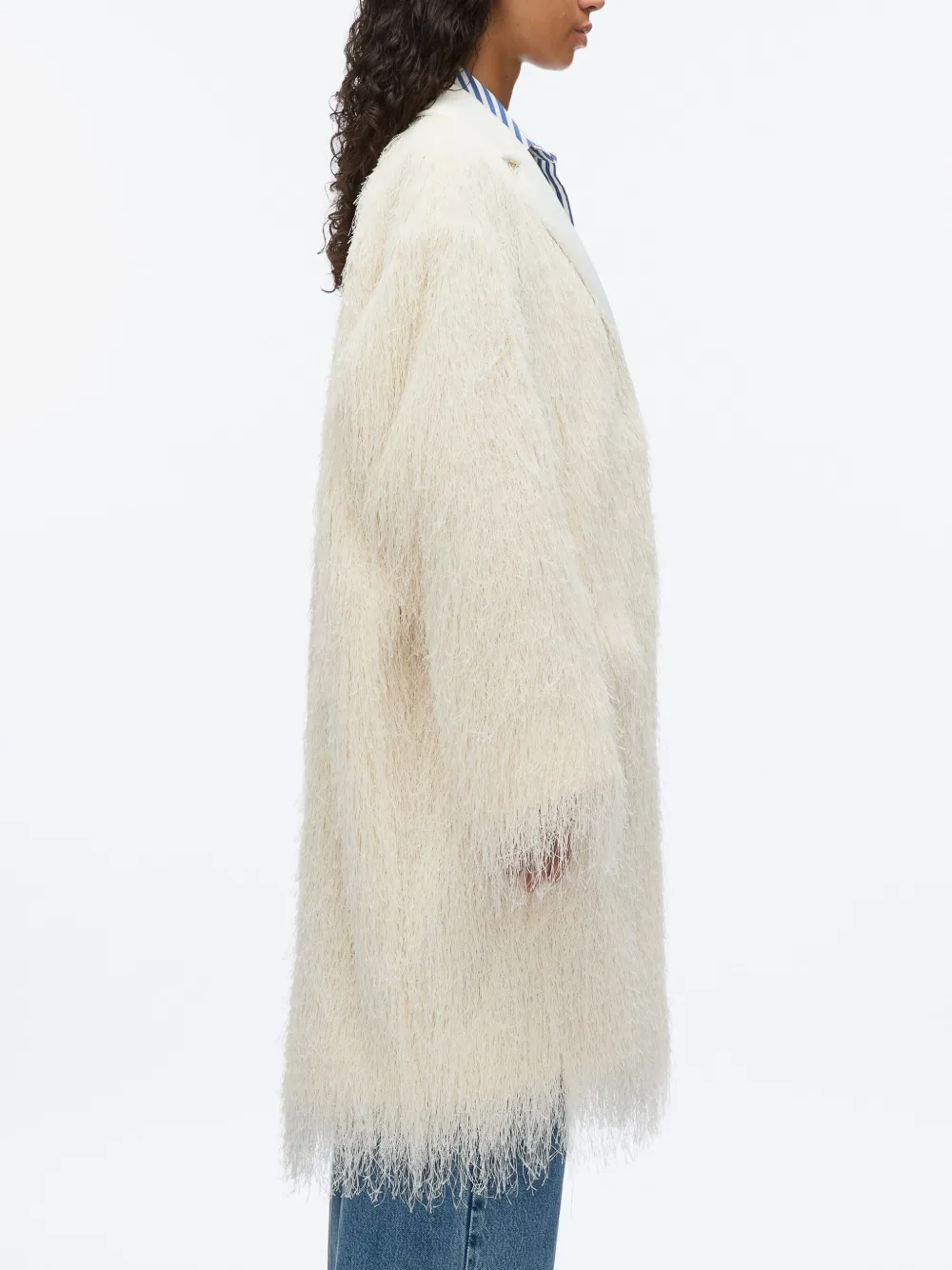3.1 Phillip Lim Fringe Tuxedo Coat In Nude