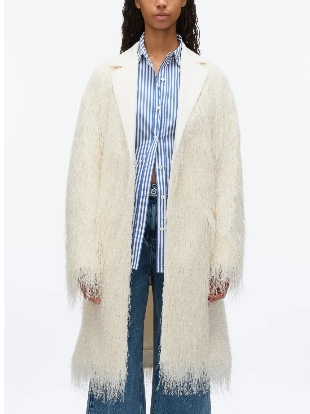 3.1 Phillip Lim Smoking jas met franje Beige