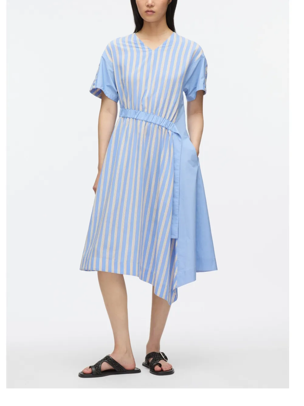 3.1 Phillip Lim Gestreepte jurk Blauw
