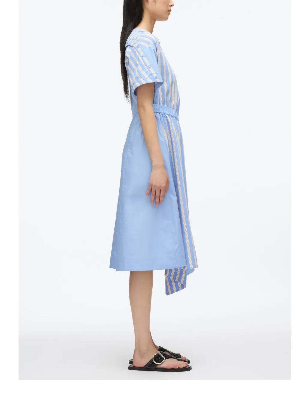 3.1 Phillip Lim Gestreepte jurk Blauw