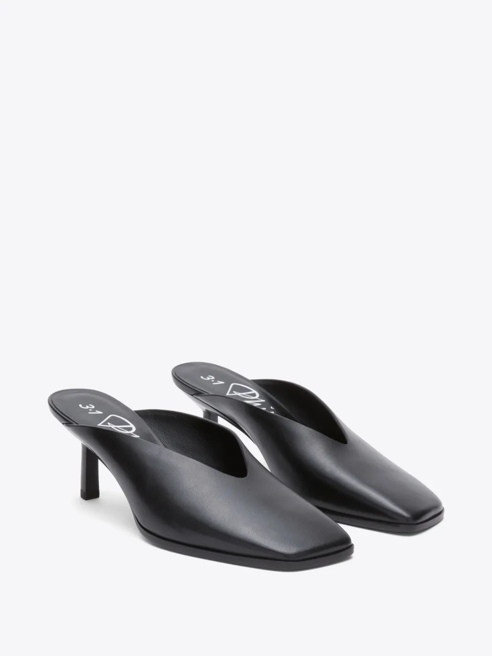 3.1 Phillip Lim 68mm Square-toe Mules In Schwarz