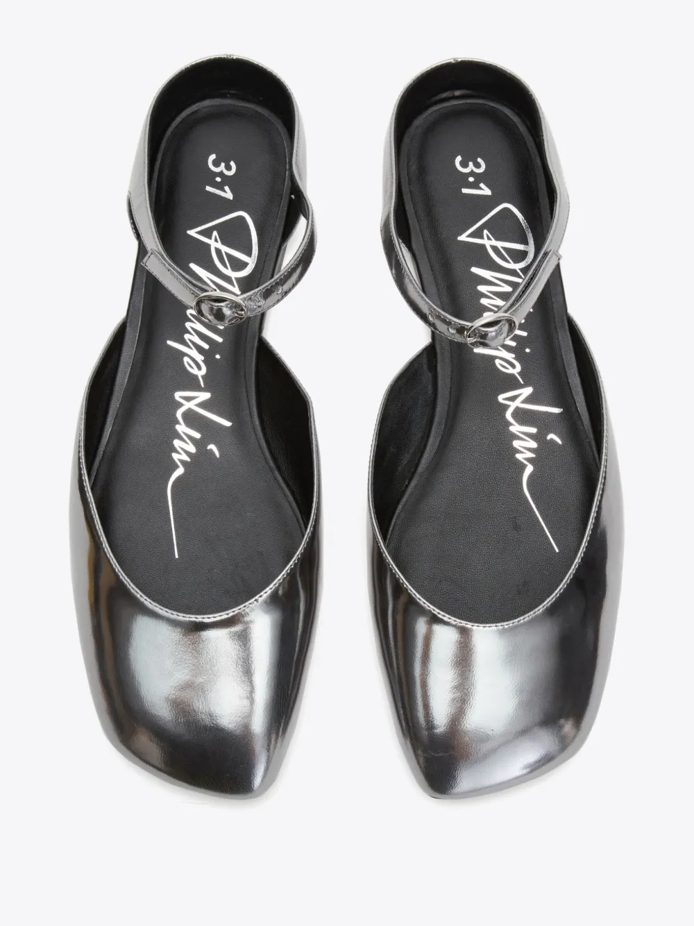 3.1 Phillip Lim Mary Jane Ballerina In Silber