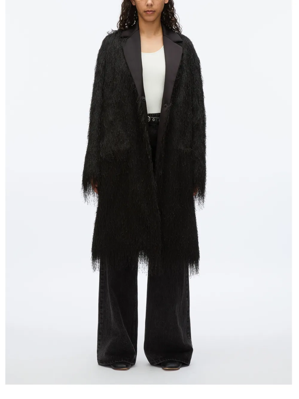 Shop 3.1 Phillip Lim Fringe Tuxedo-coat In Braun
