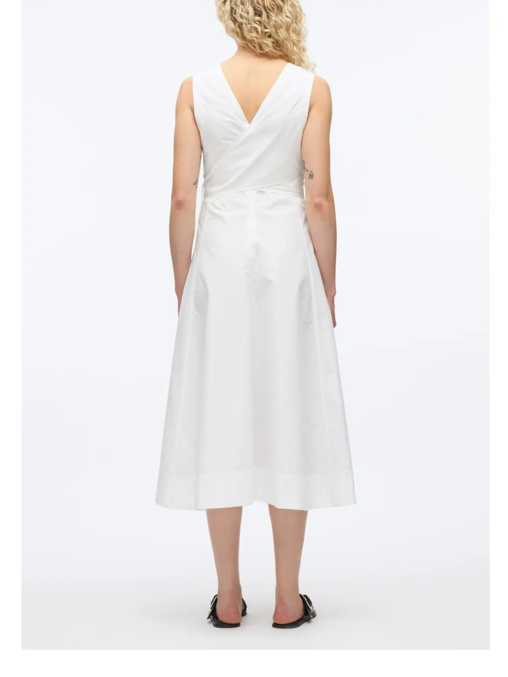 3.1 Phillip Lim Popeline midi-jurk Wit