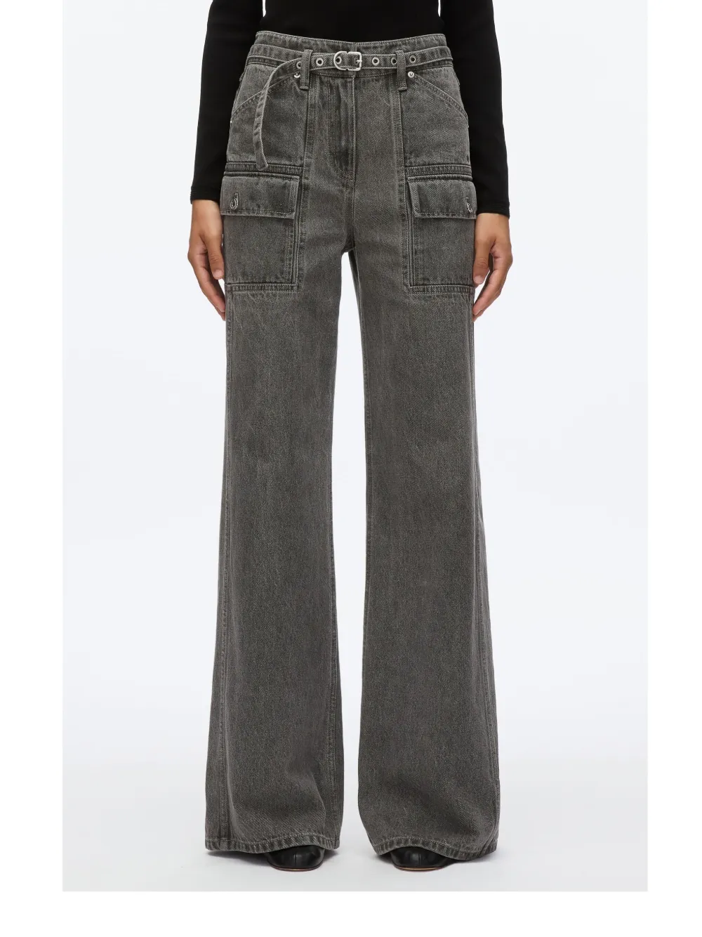 3.1 Phillip Lim Jeans met wijde pijpen Grijs