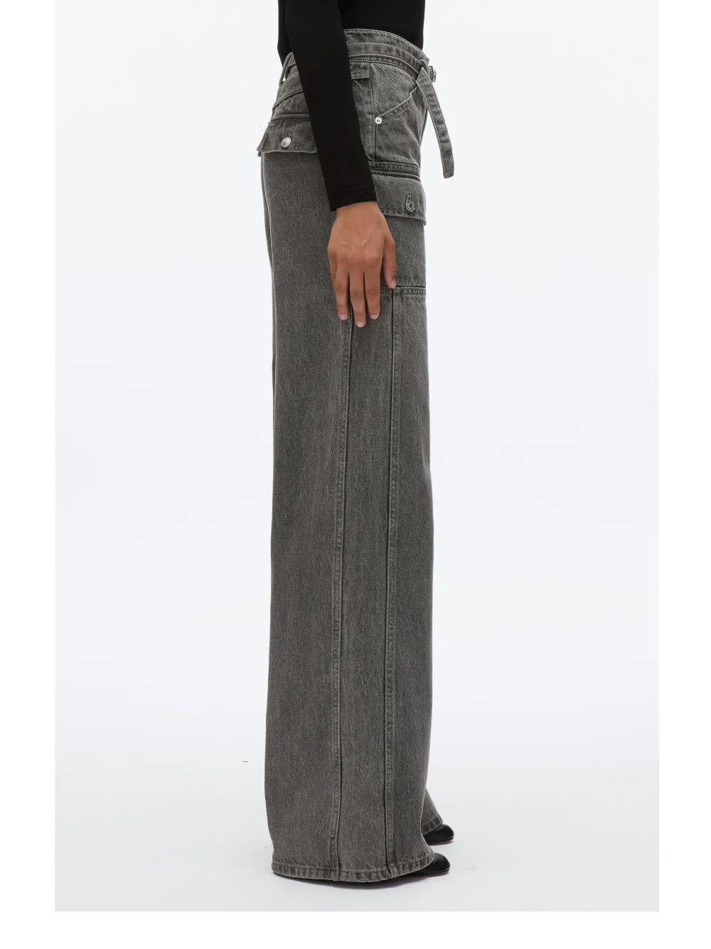 3.1 Phillip Lim Jeans met wijde pijpen Grijs