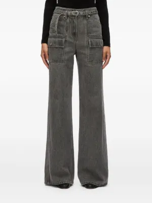 【3.1 Phillip Lim】カーゴ ワイドレッグ ベルトジーンズ 3.1 Phillip Lim】カーゴ ワイドレッグ ベルトジーンズ (3.1