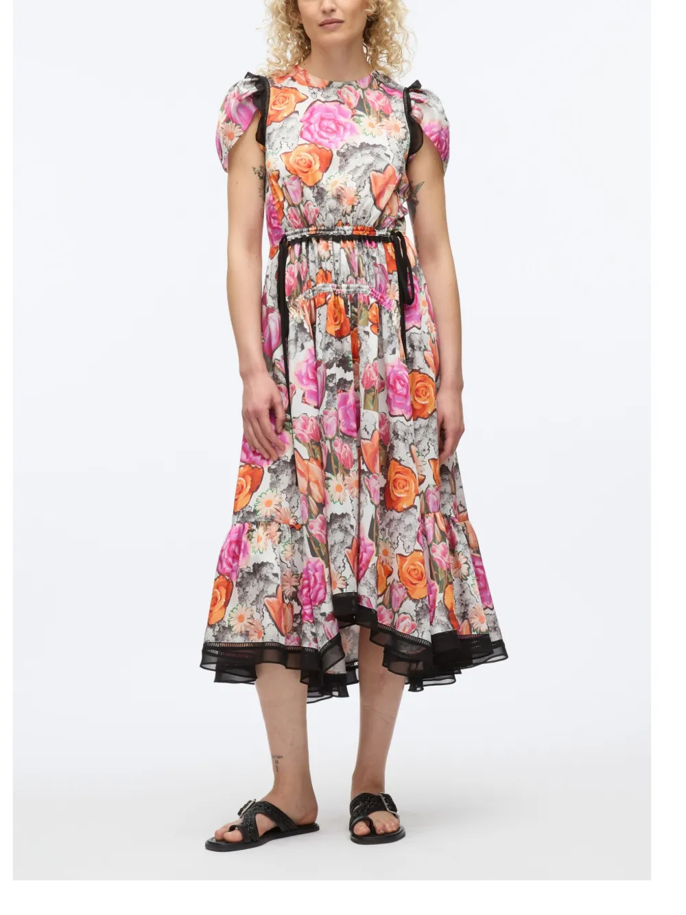 3.1 Phillip Lim Midi-jurk met bloemenprint Roze