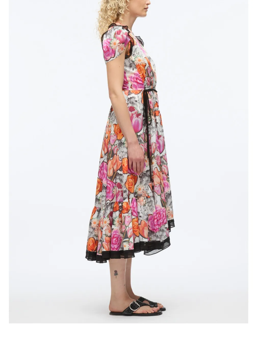 3.1 Phillip Lim Midi-jurk met bloemenprint Roze