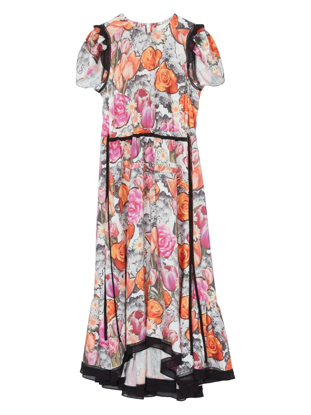 floral-print midi dress