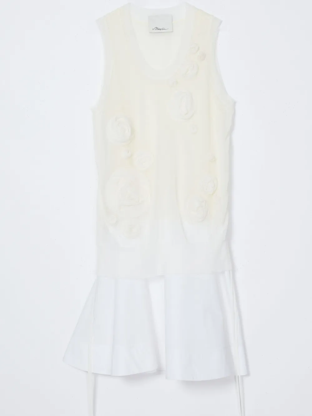 Shop 3.1 Phillip Lim Floral-appliqué Midi Dress In White