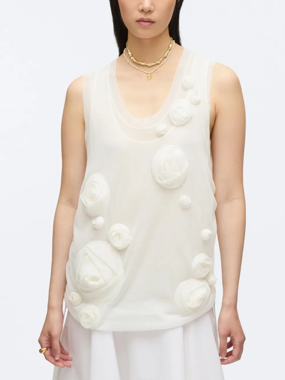 Shop 3.1 Phillip Lim Floral-appliqué Midi Dress In White