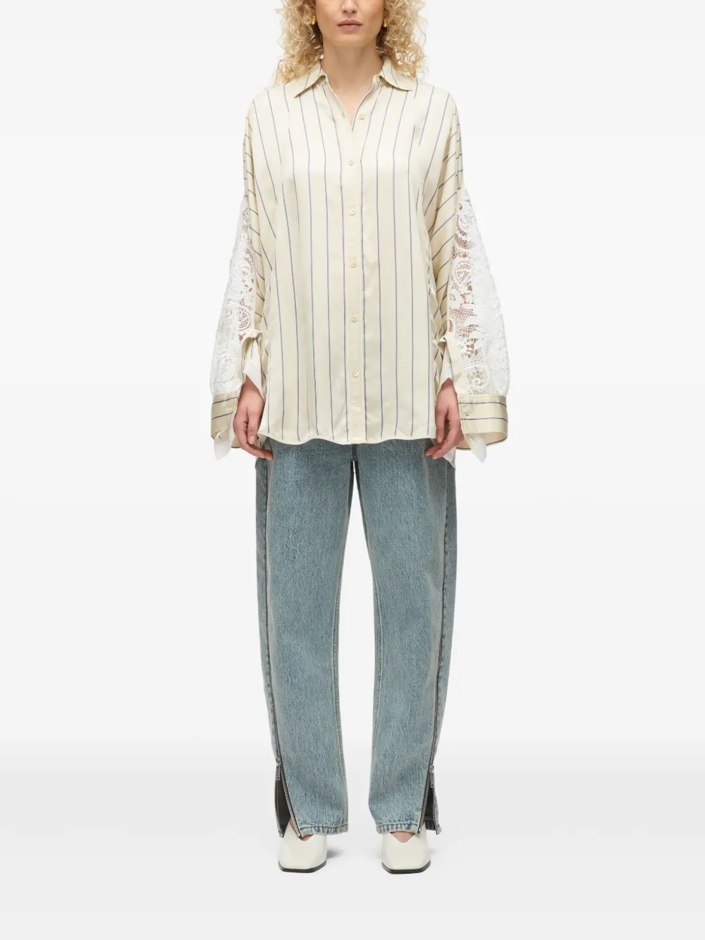 3.1 Phillip Lim Gestreept blouse Wit
