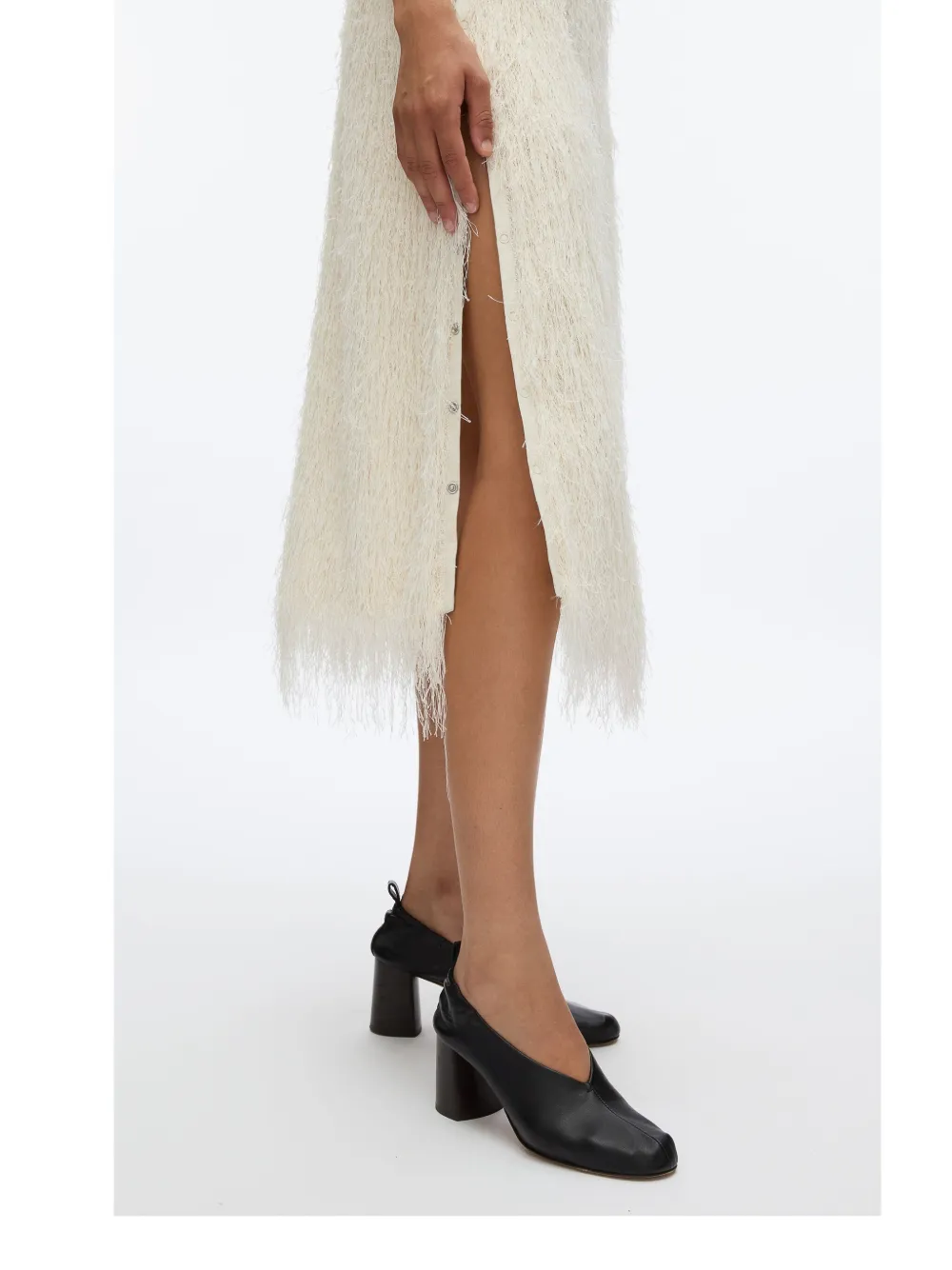 3.1 Phillip Lim Midi-rok met franje Wit