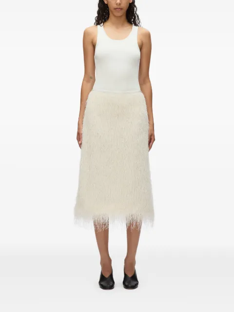 3.1 Phillip Lim falda midi con flecos