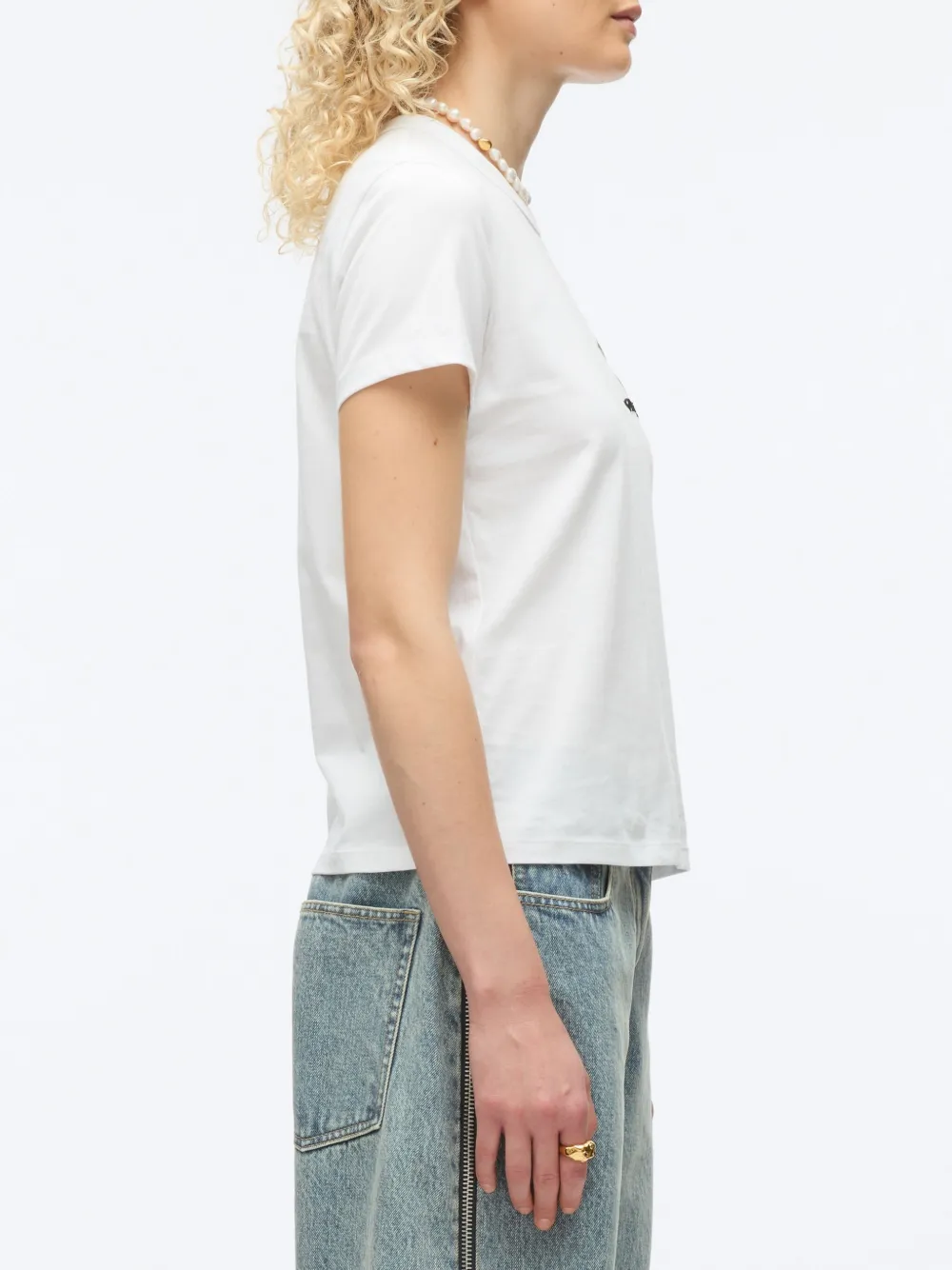3.1 Phillip Lim Logo-embroidered T-shirt In White