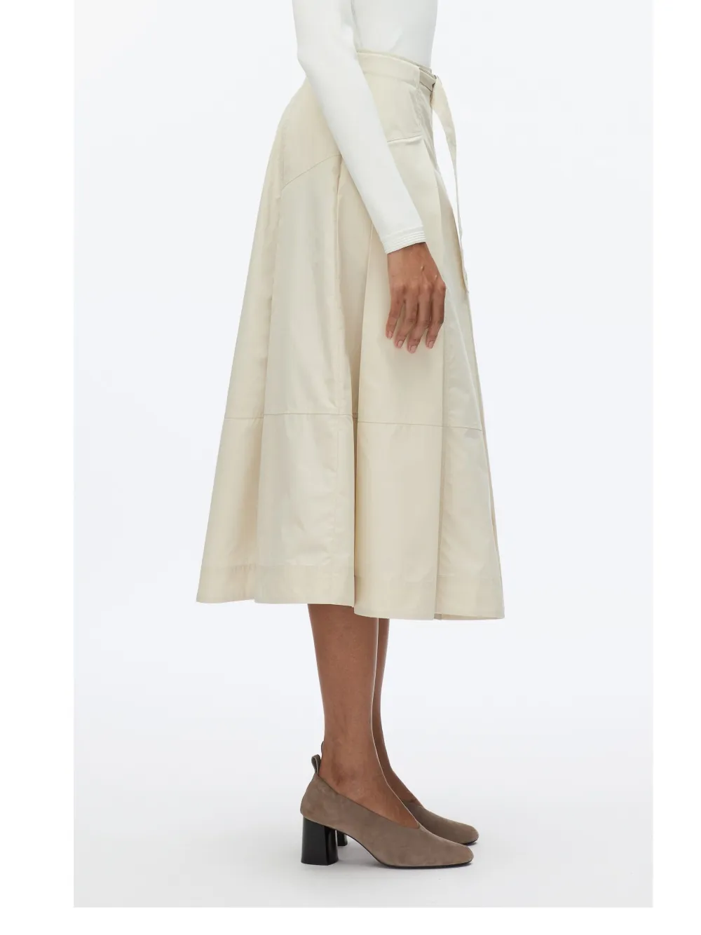3.1 Phillip Lim Midi-plooirok Beige
