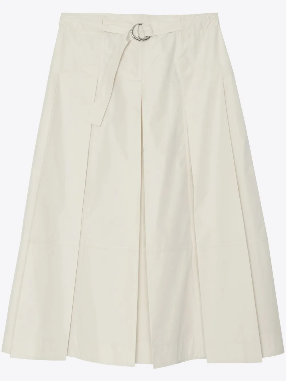 pleated midi skirt