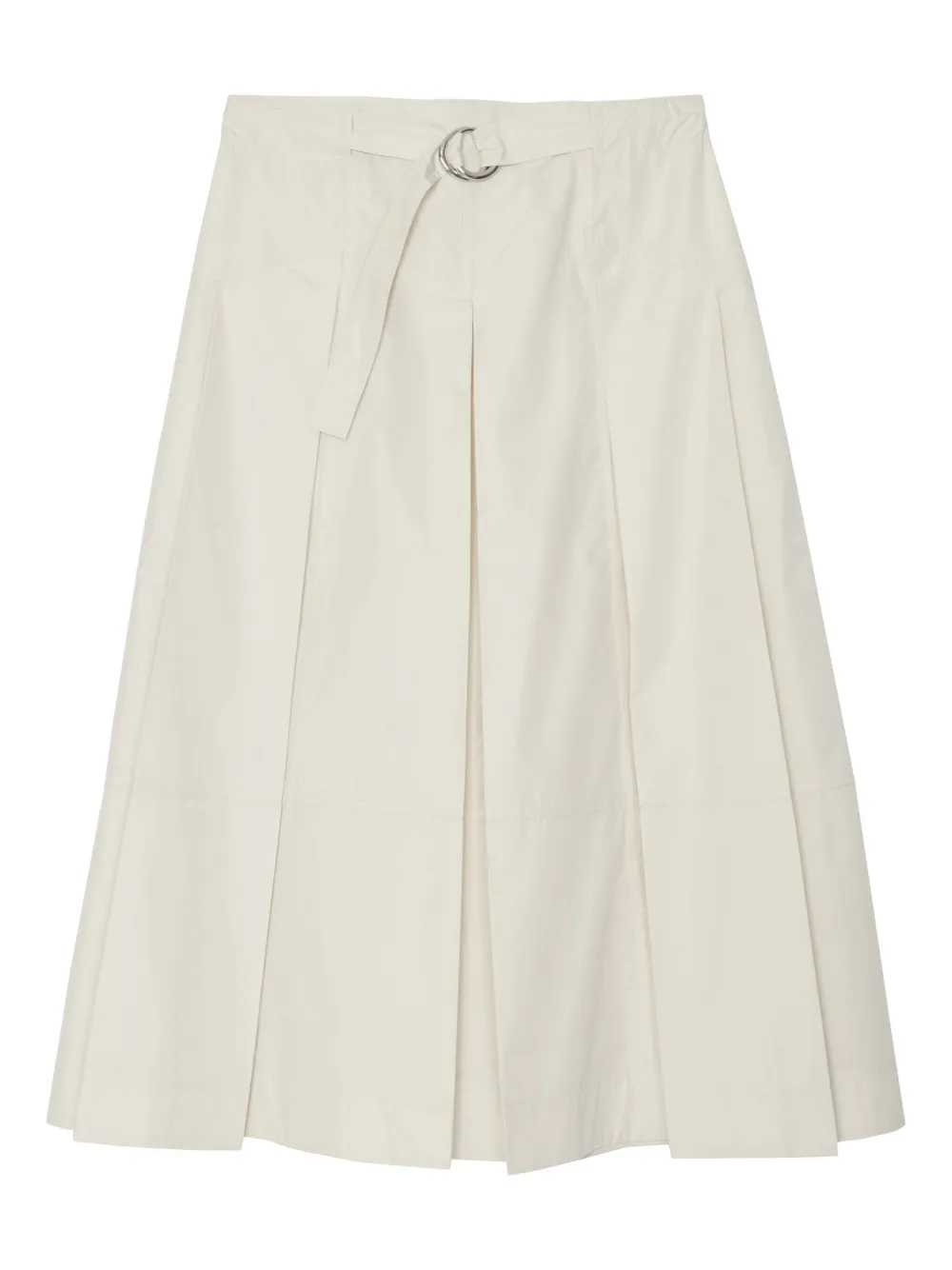 pleated midi skirt