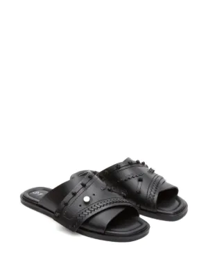 HERMES(エルメス) ミュール 37 レディース - 黒 レザー