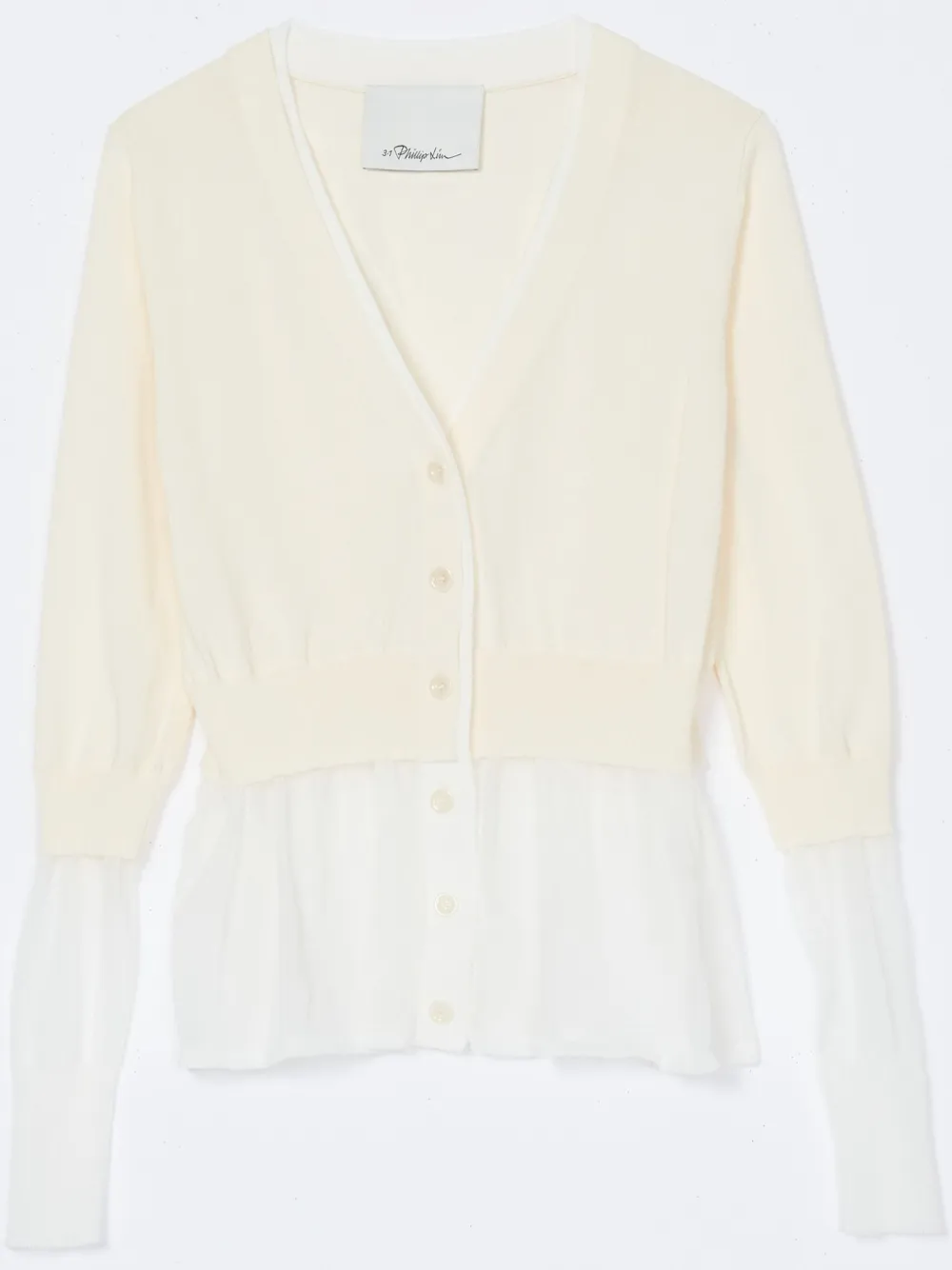 Shop 3.1 Phillip Lim Layered Knit Cardigan In Neutrals