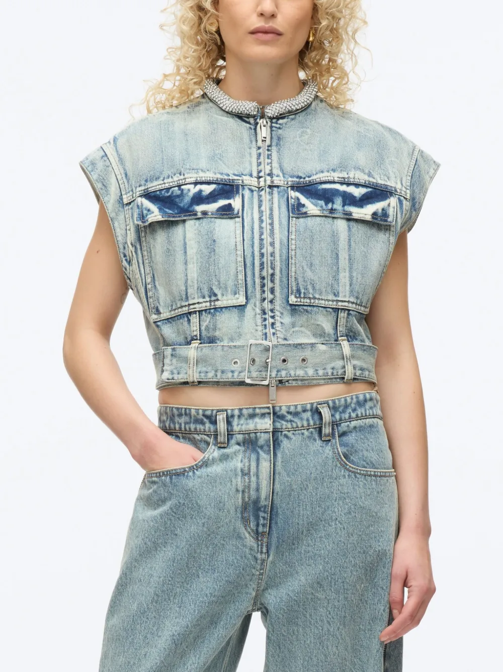 3.1 Phillip Lim Denim jack Blauw