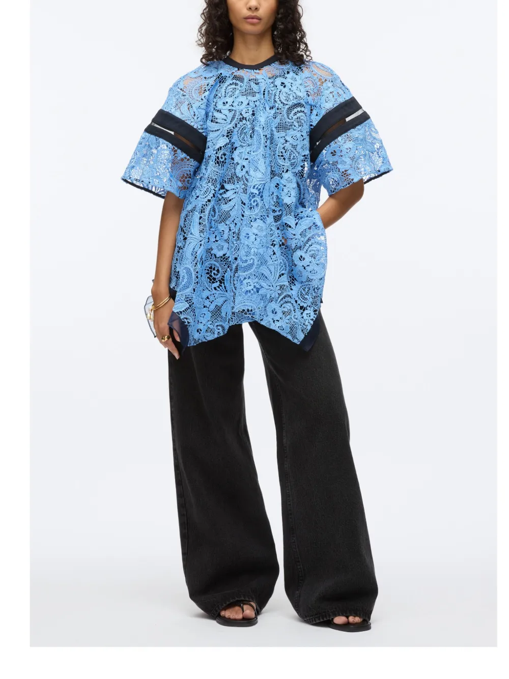 3.1 PHILLIP LIM LACE-PANEL BLOUSE