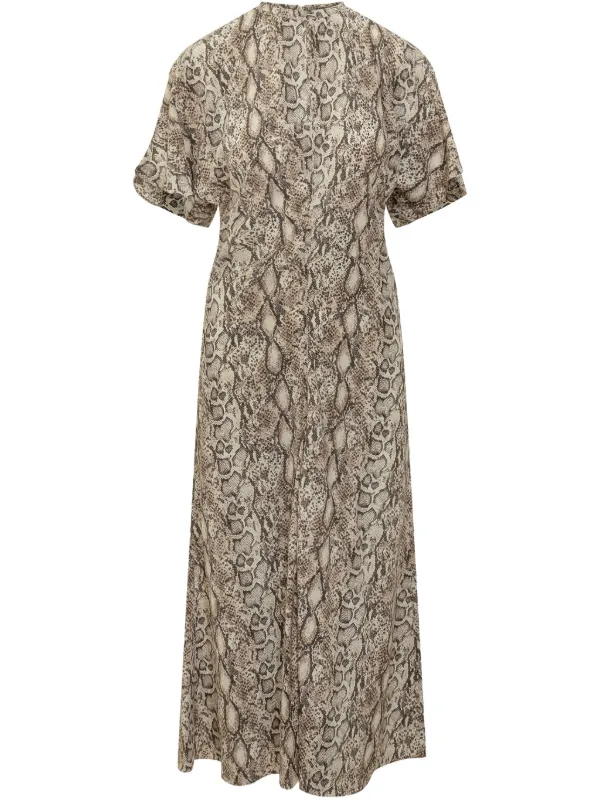 Isabel Marant Keany Midi Dress in Neutrals
