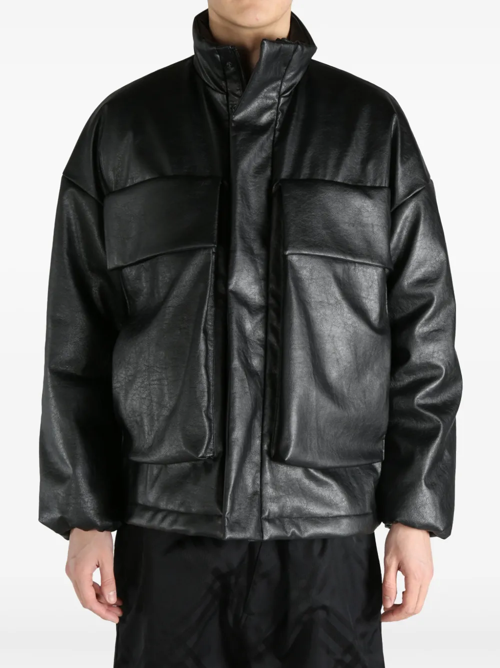 N.HOOLYWOOD faux-leather jacket - Zwart