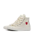 Converse Kids Chuck 70 High GS ""Comme des Garcons Play - Small Red Heart Black"" sneakers - White
