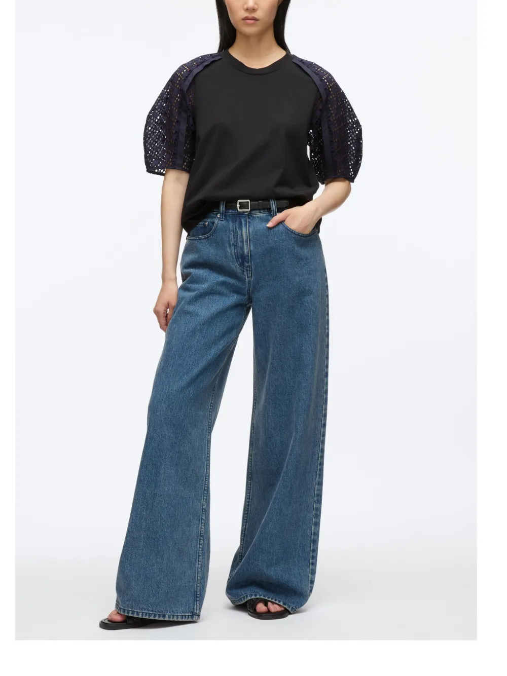 3.1 Phillip Lim Top met kant Zwart