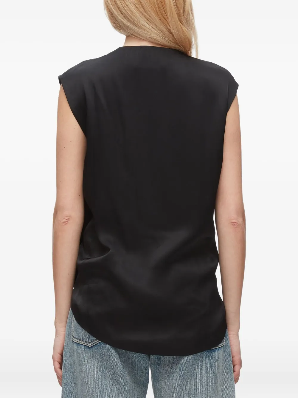 3.1 Phillip Lim V-neck Sleeveless Top In Black