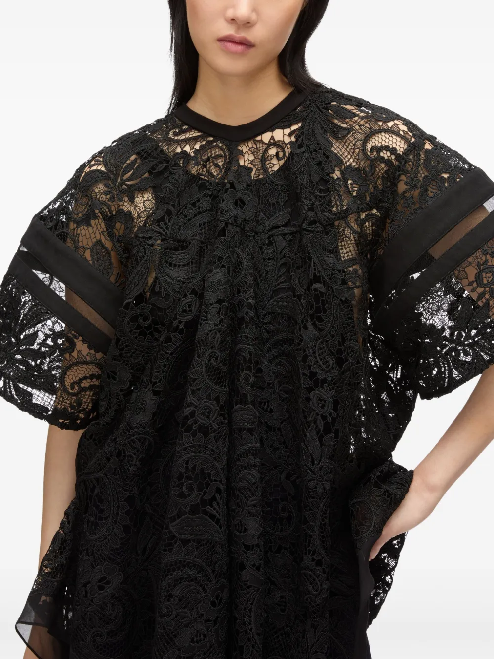 3.1 Phillip Lim レースパネル トップ | ブラック | FARFETCH JP