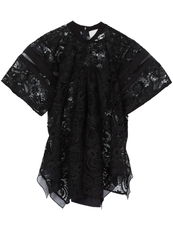 3.1 Phillip Lim レースパネル トップ | ブラック | FARFETCH JP