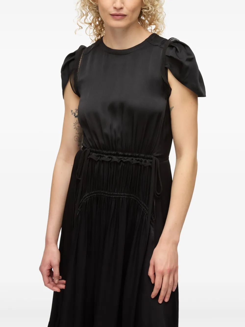 3.1 Phillip Lim チューリップスリーブ ドレス | ブラック