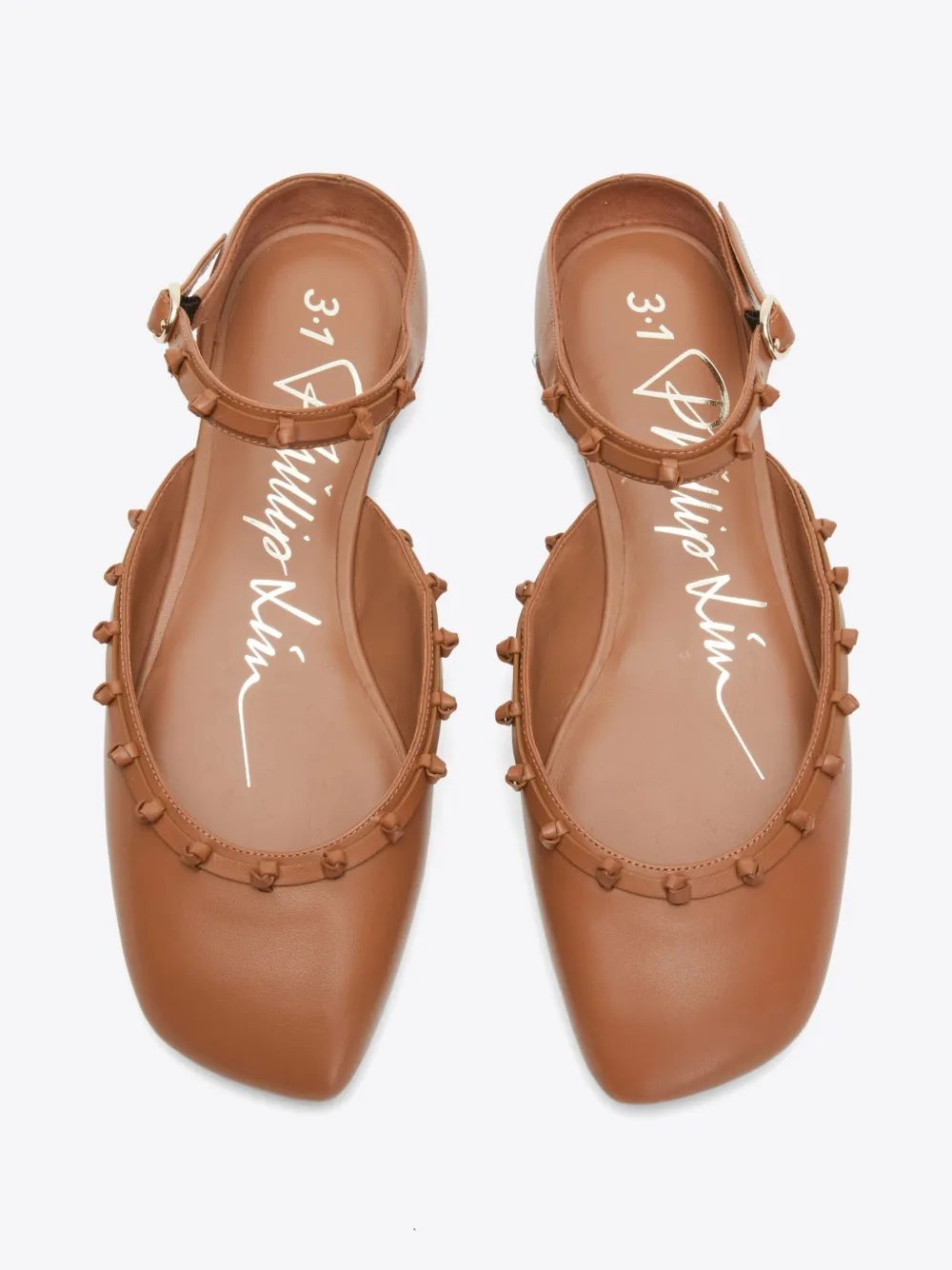 3.1 Phillip Lim Id Mary Jane Flat With Leather Craft In Brown