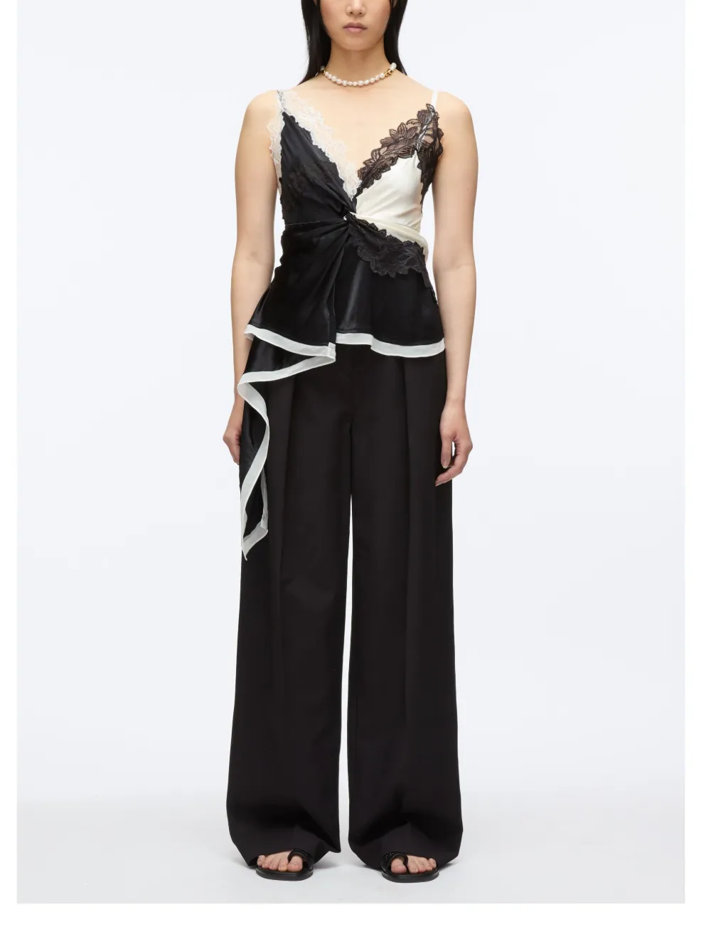 3.1 Phillip Lim Satijnen top Zwart