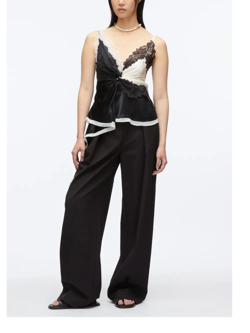 3.1 Phillip Lim Satijnen top Zwart